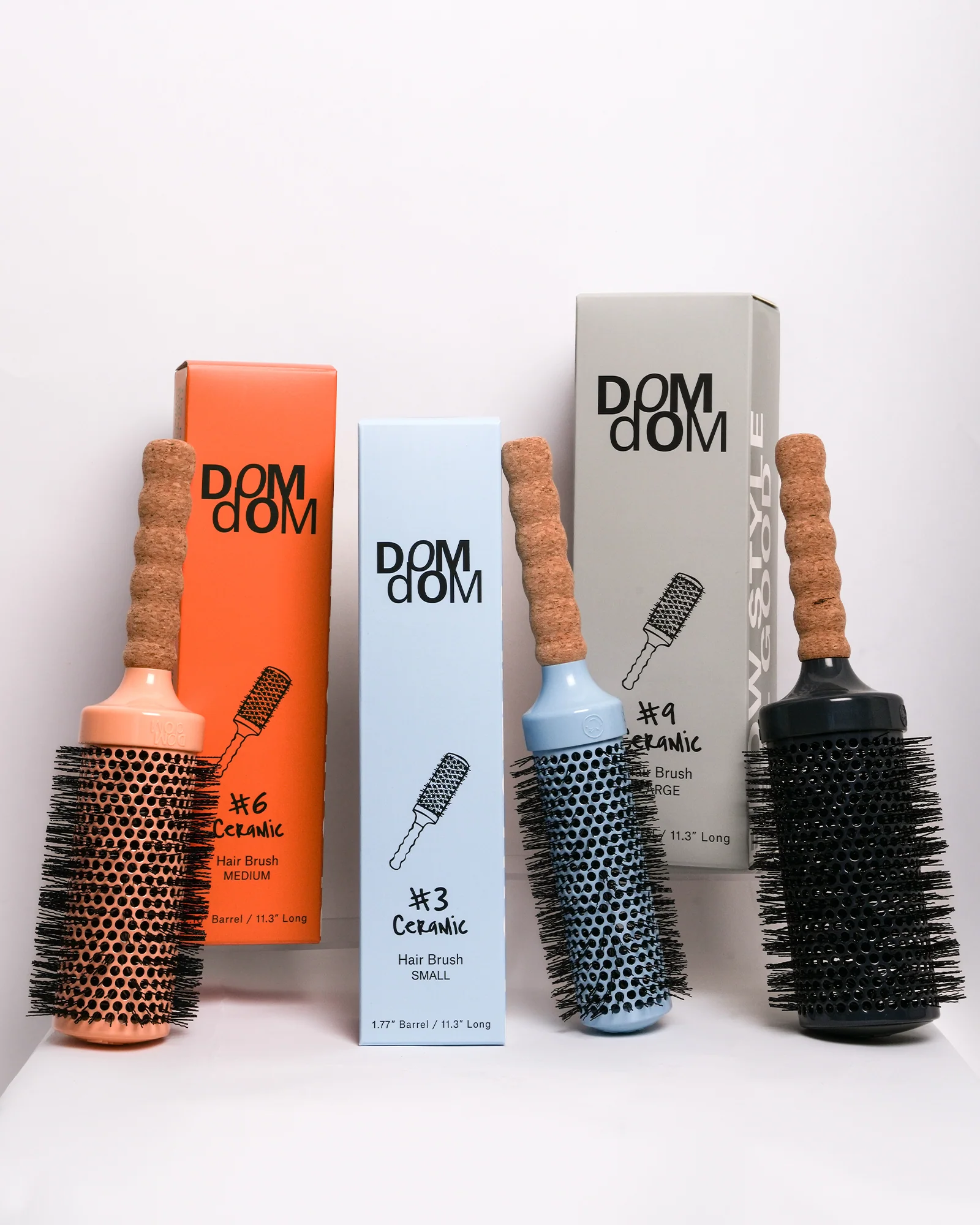 Round Boar / Nylon Bristle Brushes